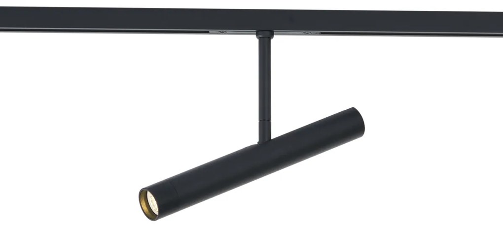 Moderný reflektor čierny pre 1-fázový koľajnicový systém - Slimline Avery