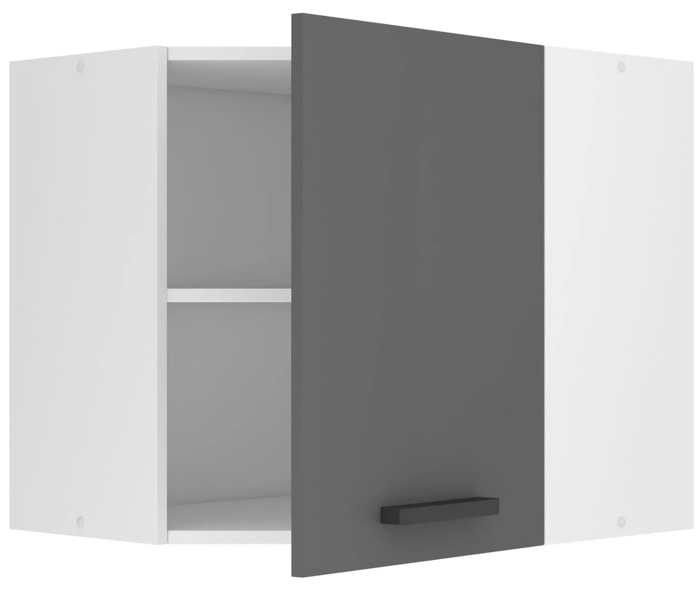 Kuchynská skrinka Belini Premium Full Version horná rohová 60 cm šedý mat