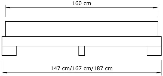 Dvoulůžková postel CUBE 03 180x200 z masivu