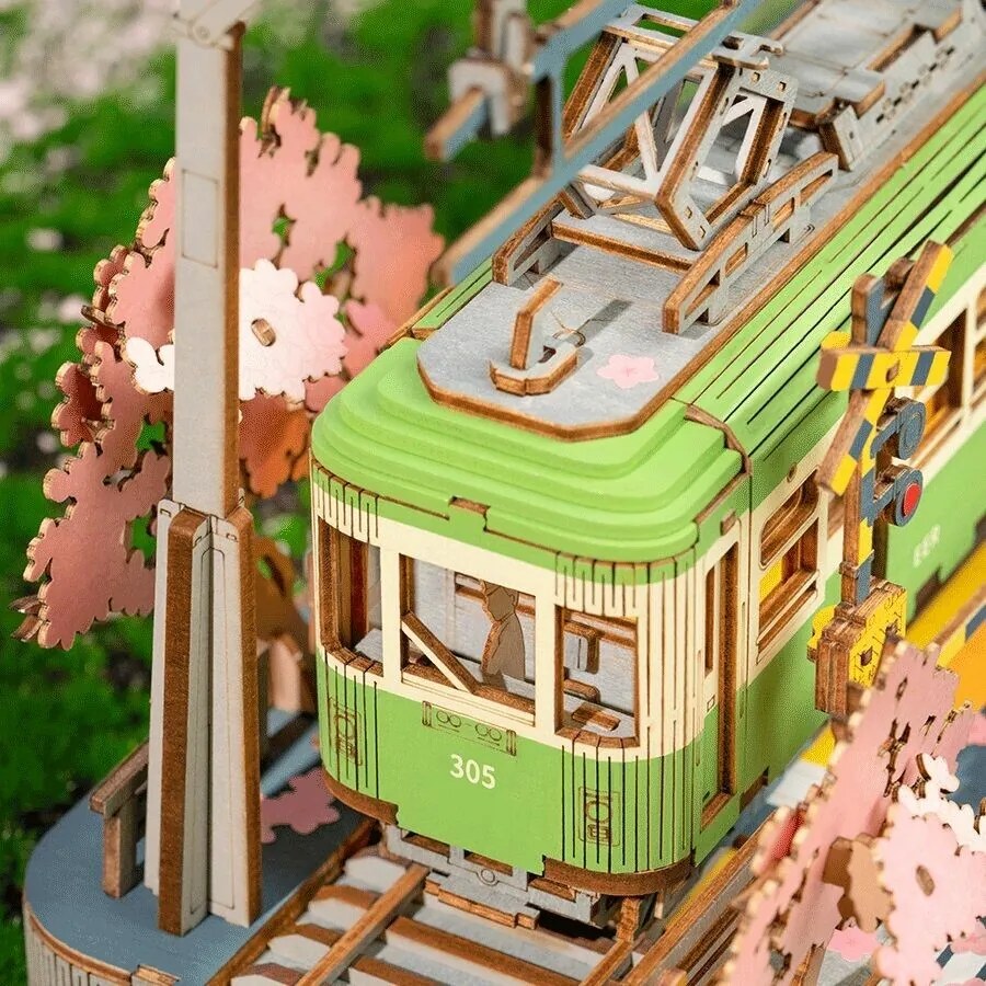 RoboTime 3D drevená skladačka so sakurou