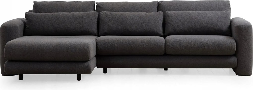 Rohová sedačka Lelysena (L) (sivá čierna)