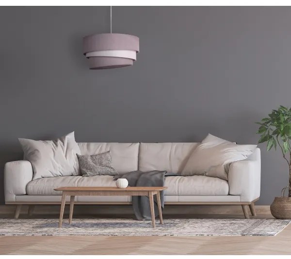 Duolla - Luster na lanku TRIO 1xE27/40W/230V pr. 45 cm šedá/biela