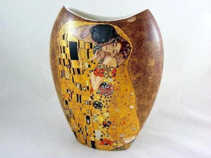 Váza oválna 20 cm, Gustav Klimt The Kiss, Queen Isabell 24634 | BIANO