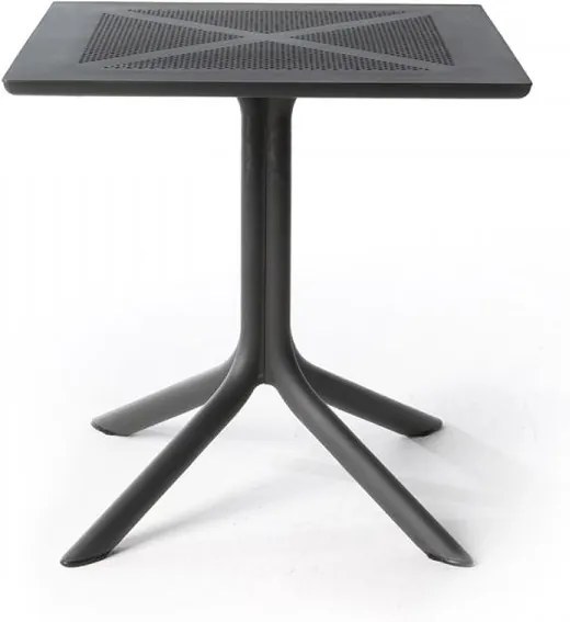 NARDI Plastový stôl CLIP 80x80 cm Farba: Antracitová