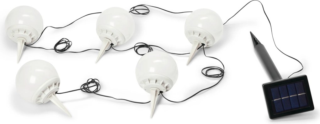 Solárna svetelná reťaz na podlahu, 5-dielna