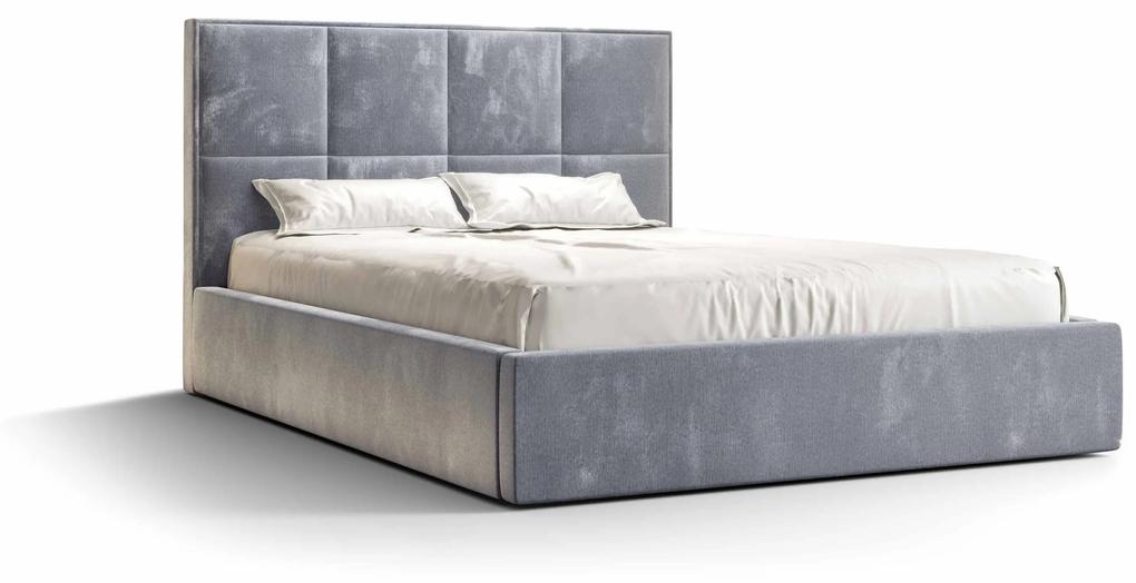 Manželská posteľ 180 cm Gino (svetlomodrá) (s roštom a úložným priestorom). Vlastná spoľahlivá doprava až k Vám domov. 1046938