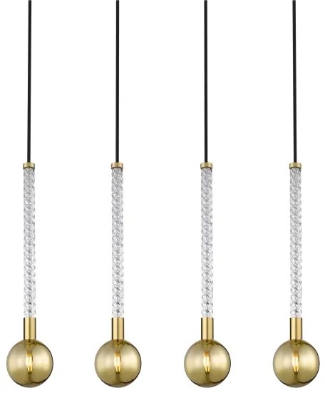 Zuma Line P0583-04A-2GHF - Luster na lanku MIDA 4xG9/6W/230V mosadz