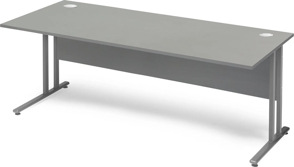 Kancelársky pracovný stôl Flexus, rovný, 1800x800 mm, šedá