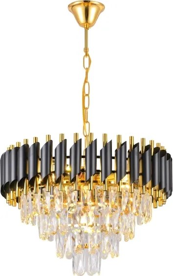 Brilagi - Luster na reťazi ECLIPSE 7xE14/10W/230V priemer 48 cm čierna/zlatá
