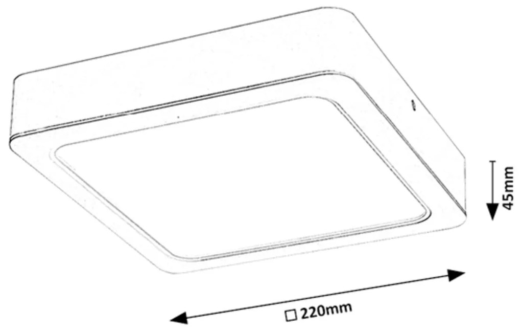RABALUX Zapustené stropné LED svietidlo SHAUN, 24 W, denné biele svetlo, štvorcové, biele