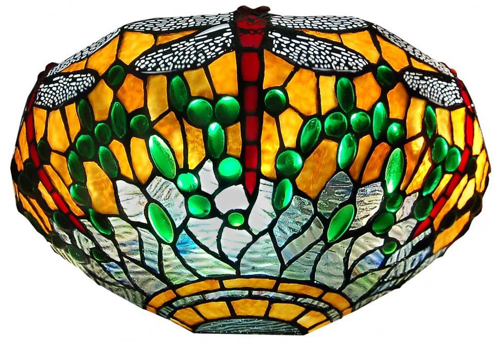 Kolekcia Tiffany lampy vzor DRAGONFLY GREEN