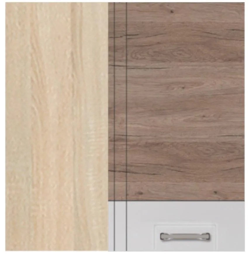 Skrinka do kuchyne Econo 45G Sonoma/Biely/San Remo