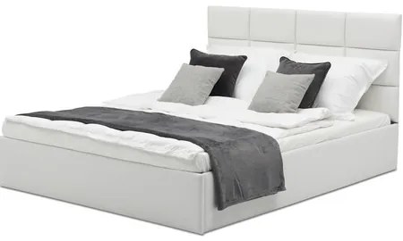 Čalouněná postel TORES II s matrací rozměr 160x200 cm - Eko-kůže Černá eko-kůže Bonelová matrace