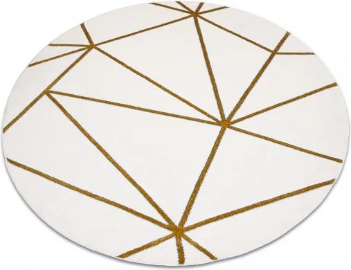 AKCIA: 120x120 (průměr) kruh cm Kusový koberec Emerald 1013 cream and gold kruh, biela, obývacia izba, Dywany Łuszczów