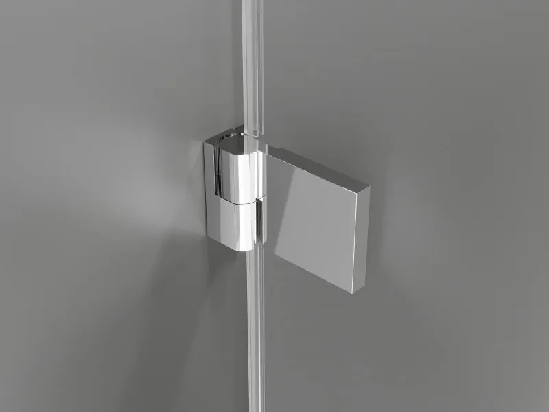 Mexen Lunar-B, pravostranný výklopný sprchový kút 100 x 70 cm, 8mm číre sklo, chrómový profil, 832-100-070-01-00-P