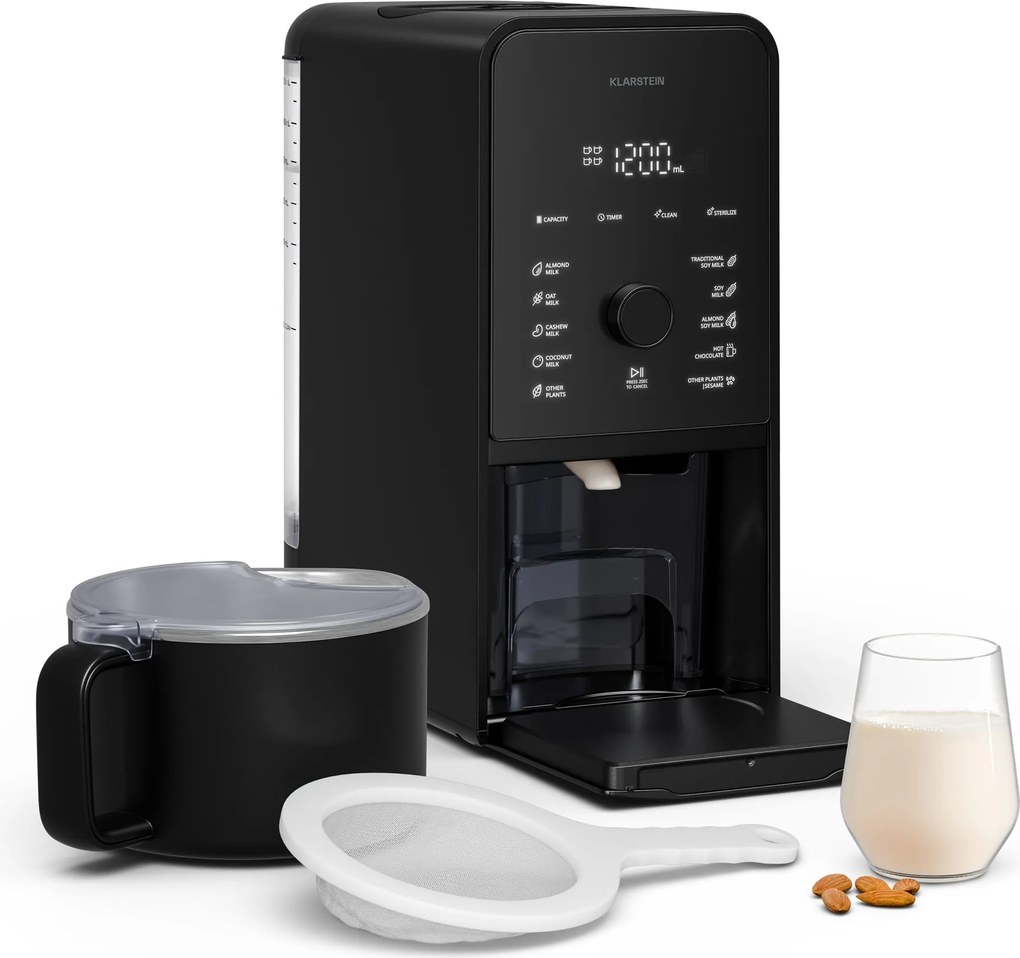 Klarstein Marcia Touch automat na orechové mlieko 1,2 l, 6 nerezových nožov, 1200 W, 10 + 2 programy