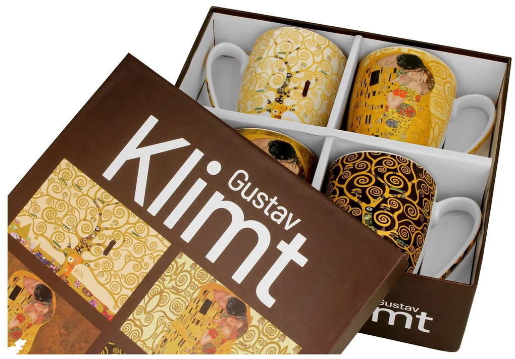 Porcelánový hrnček Klimt 350 ml sada 4ks