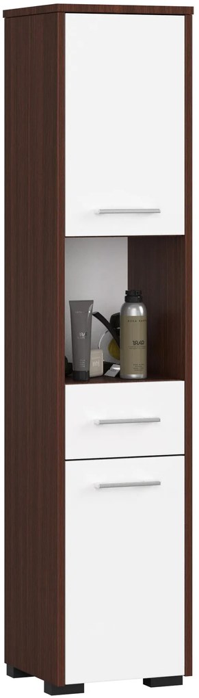 Kúpeľňová skrinka Farid TYP3 (wenge + biela). Akcia -17%. Vlastná spoľahlivá doprava až k Vám domov. 1069755