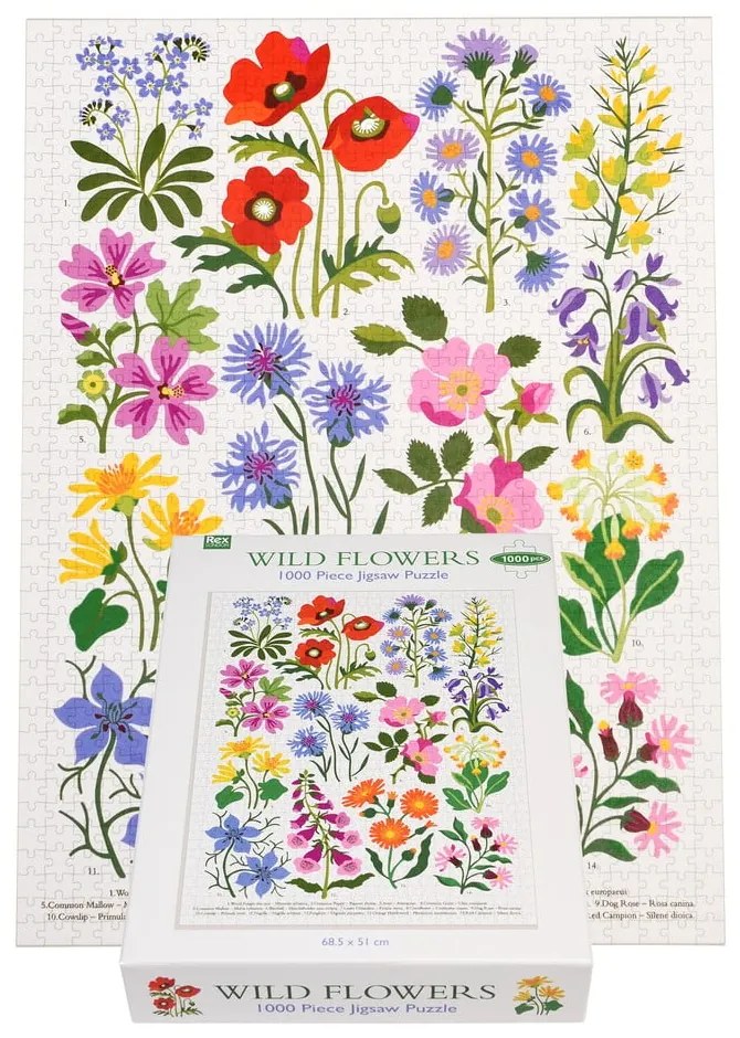 Puzzle (počet dielikov 1000) Wild Flowers – Rex London