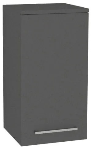 Mereo, Mereo Bino kúpeľňová skrinka horná 63 cm, pravá, Multidecor, Šedá diamant, MER-CN696SEDD