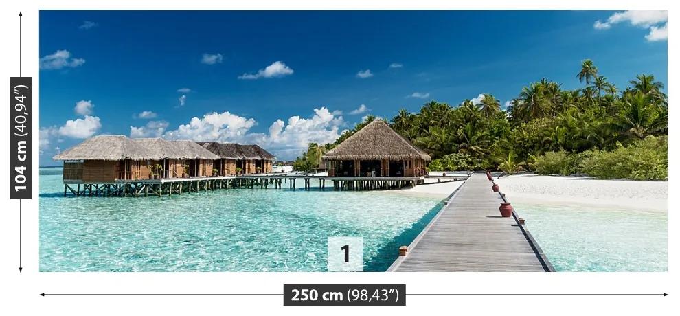 Fototapeta Vliesová Pláž maldivy 152x104 cm