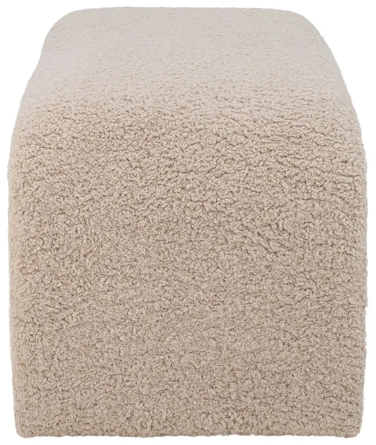 Krémová lavica z textílie buklé Bobbie – Bloomingville