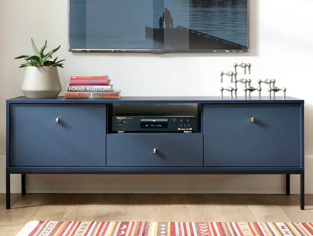 TV skrinka Mono, tmavo modrá