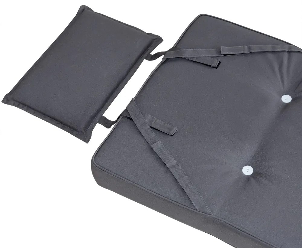 InternetovaZahrada Sada 2ks podušiek 118x45x7cm - antracit