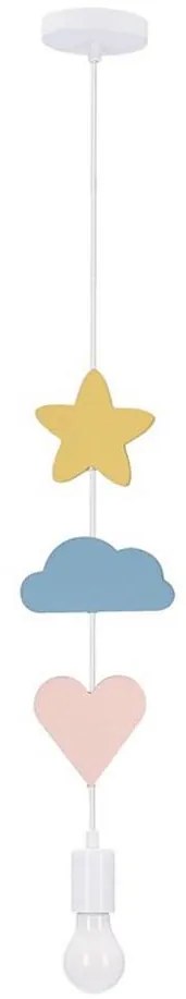 Detský závesný luster TRIO na lanku 1xE27/20W/230V žltá/modrá/ružová