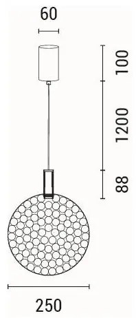 LED Luster na lanku LED/10W/230V 3000K lesklý chróm pr. 35 cm