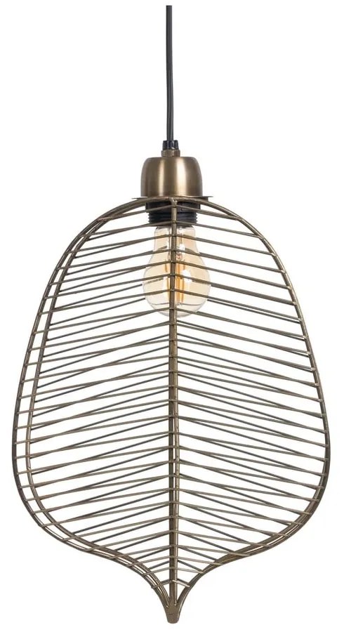 Závesné svietidlo v zlatej farbe s kovovým tienidlom – Ixia