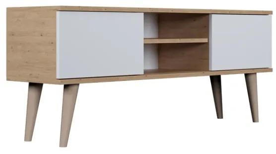 TV stolík TORONTO 120 cm dub artisan/biely