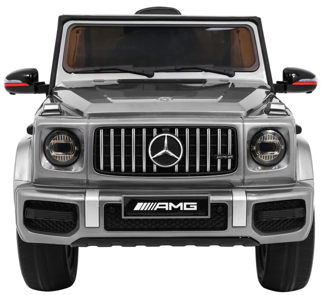 Detské elektrické autíčko Mercedes G63 AMG lakované - strieborné
