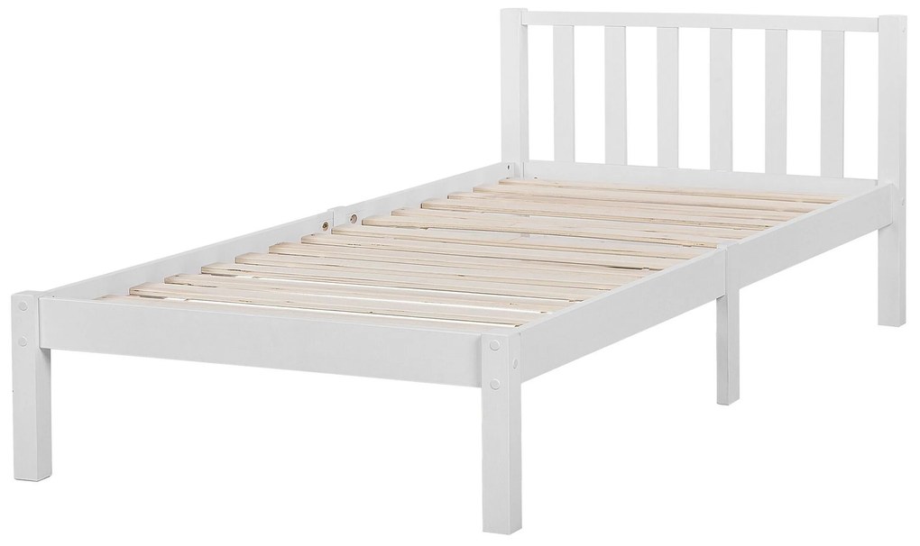 Drevená posteľ 90 x 200 cm biela FLORAC Beliani