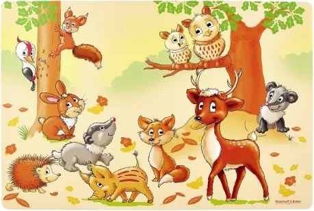 Detské prestieranie Zvieratká z lesa, 30x45 cm%