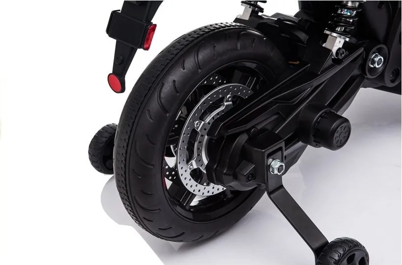 LEAN CARS Elektrická motorka pre deti Aprilia A007, čierno-červená
