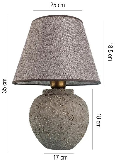 Stolná lampa RAMZES 1xE27/40W/230V hnedá