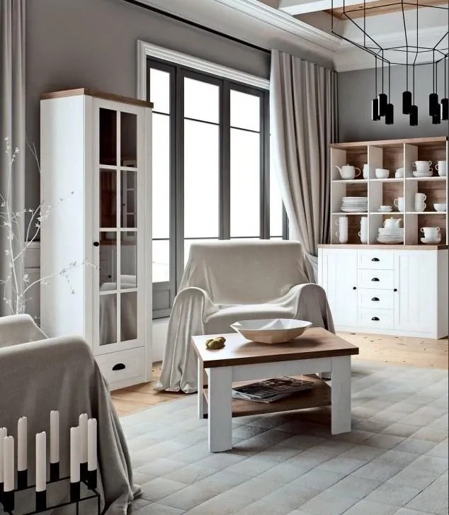 Regál PROVENCE R2, sosna andersen/lefkas ciemny.