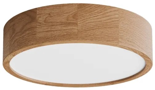 Stropné svietidlo so senzorom CLEO 3xE27/24W/230V, priemer 37,5 cm, dub