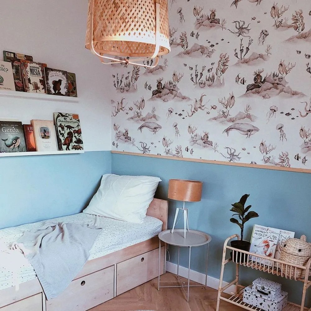 Tapeta podvodný svet biela 280x100 cm