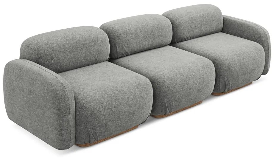 Sivá pohovka z textílie buklé 270 cm Ailani – Makamii