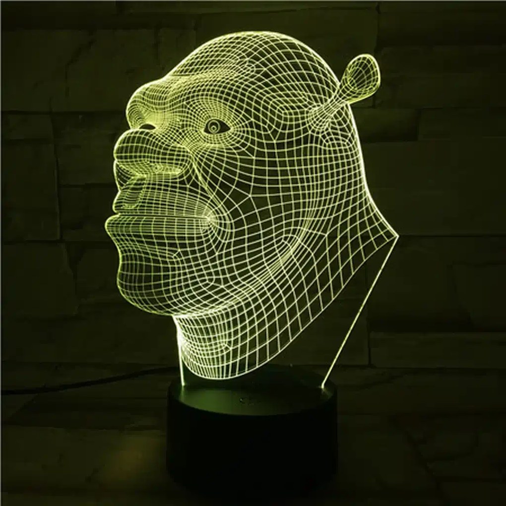 3Dmix 3DL-CRK017 – 3D LED nočná lampa - Shrek (Crack základňa)