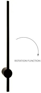 Zuma Line W90477-60BK - LED Nástenné svietidlo TROY LED/8W/230V 60 cm čierna