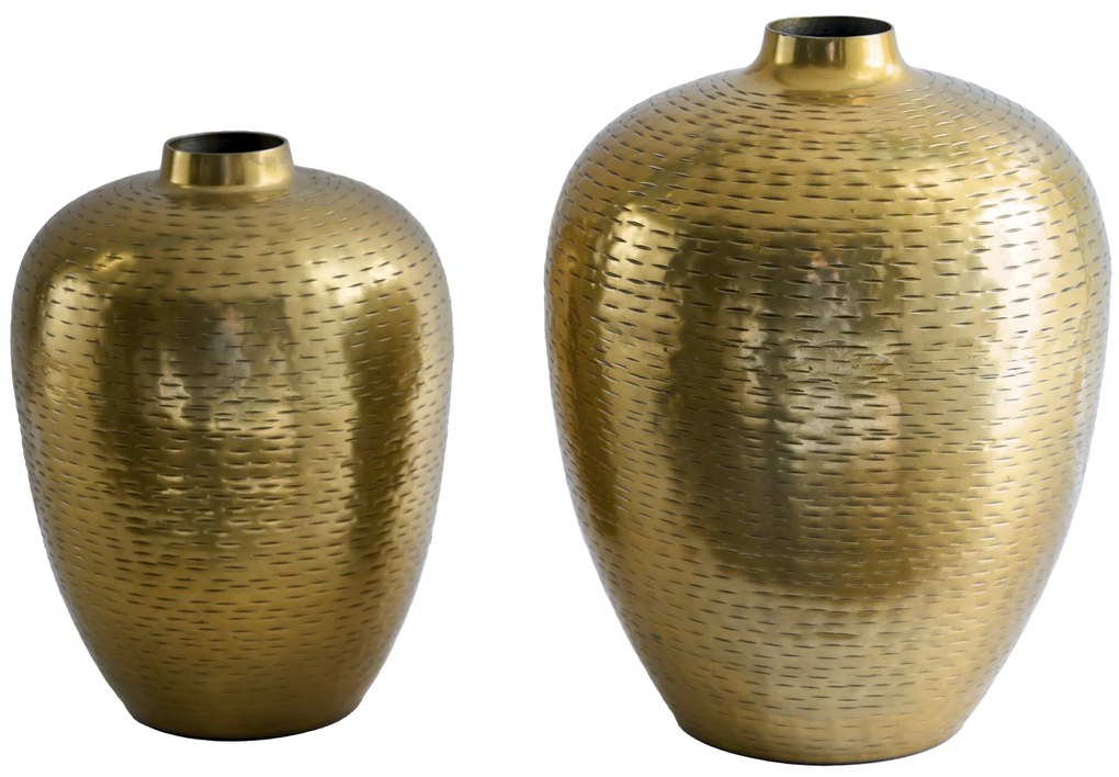 Váza Oriental 2ks 27cm a 31 cm zlatá tepaná úprava