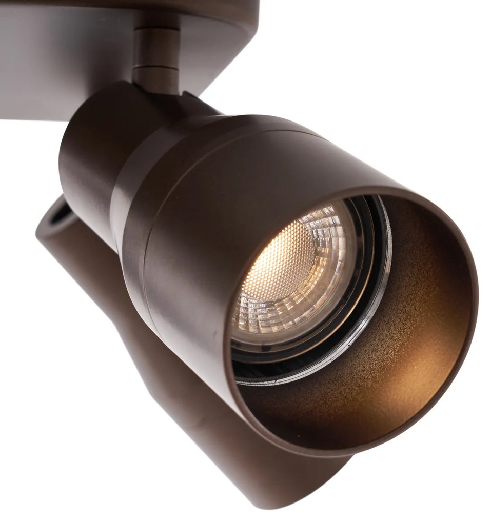Štvorbodové stropné bodové svietidlo GU10 50 mm štvorcové tmavo bronzové - Stanley