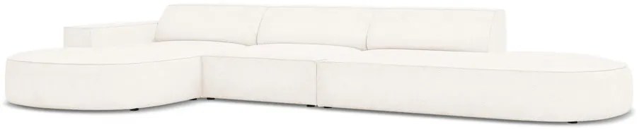 Béžová rohová pohovka z textílie bouclé (ľavý roh) Jodie – Micadoni Home