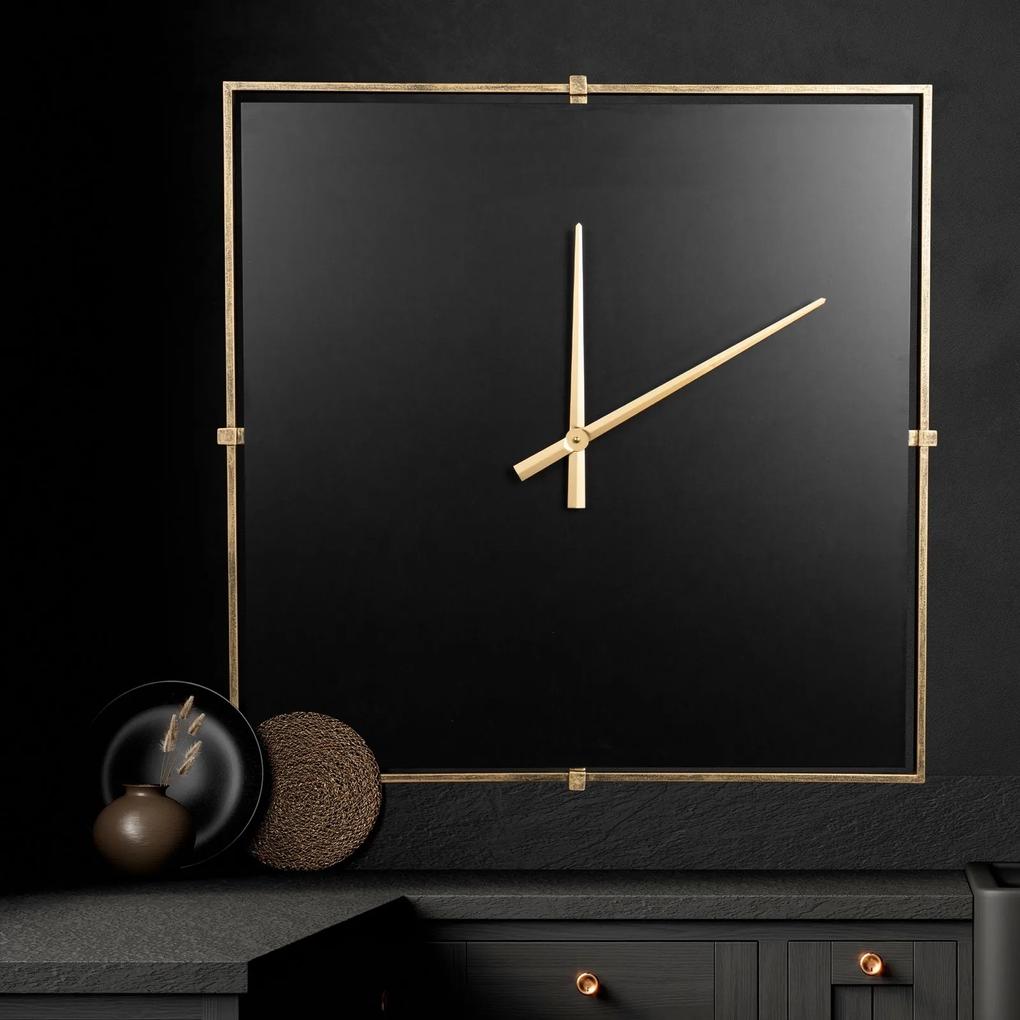 Dekoračné nástenné hodiny 40x5x40 CM čierna