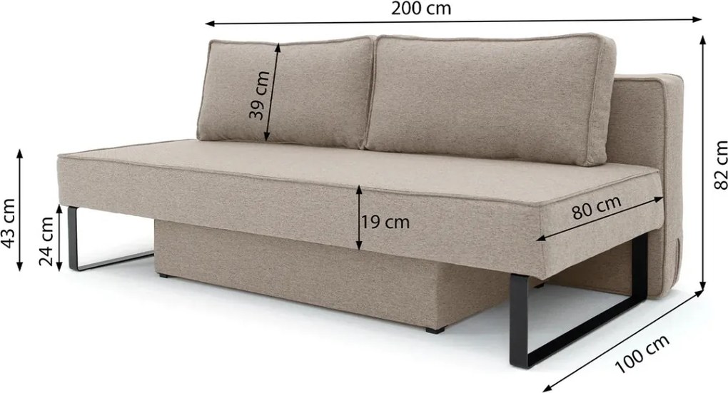 ROZKLADACIA POHOVKA DELIA 200 cm FARO 02