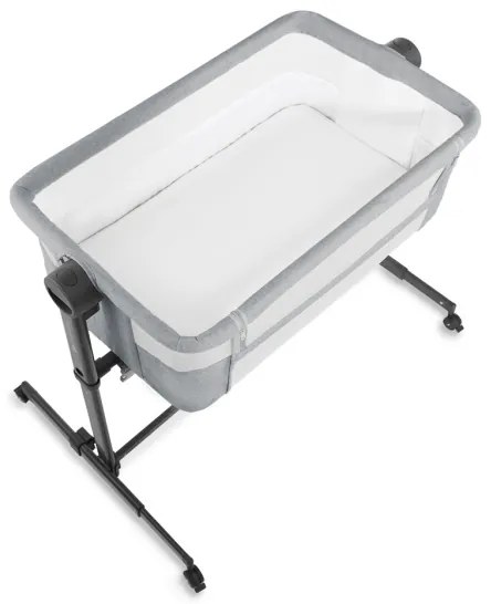 KINDERKRAFT - Detská postieľka NESTE UP 2 svetlošedá