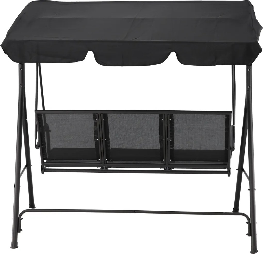 Garden Line ZÁHRADNÁ HOJDAČKA S TEXTILENE 170 x 110 x 153 cm ČIERNA